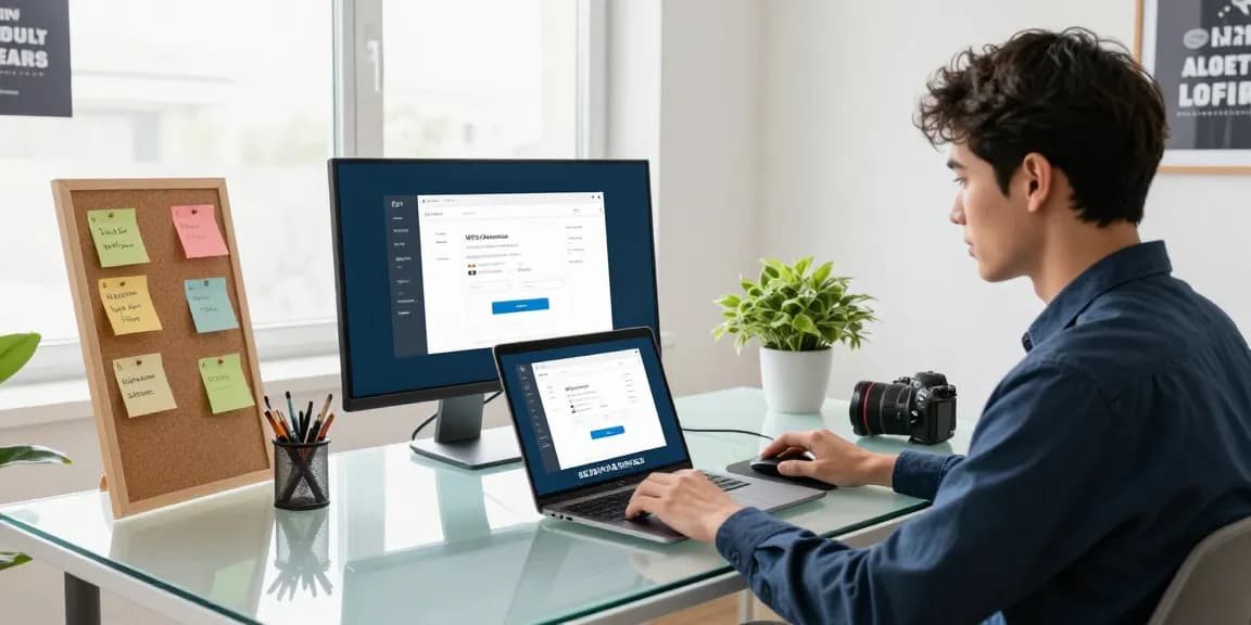 WPS Download interface on a modern laptop in a bright office environment.