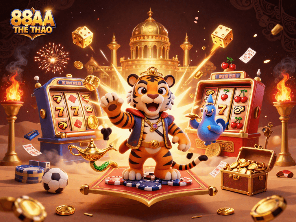 Immerse in the vibrant world of 88AA THỂ THAO, where the tiger sultan and casino magic come alive.