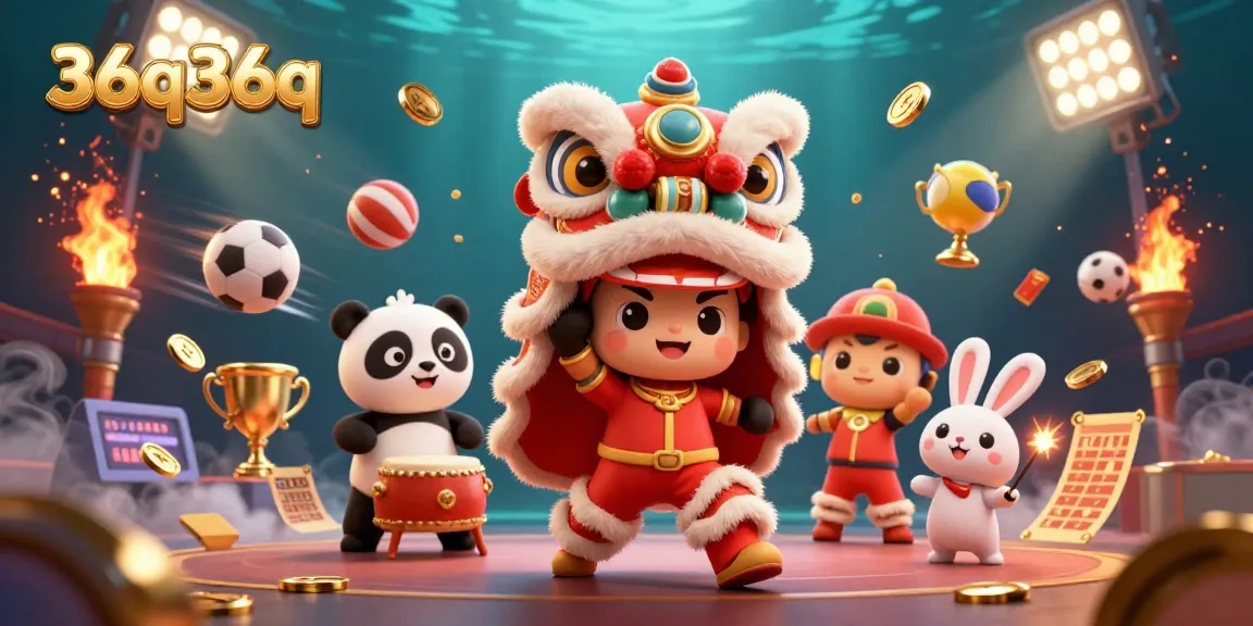 Experience the excitement of 36q36q with dynamic characters in an energetic casino scene.