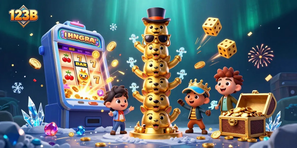 Experience thrilling wins at 123B with a vibrant casino adventure featuring slot machines and exciting game reels.