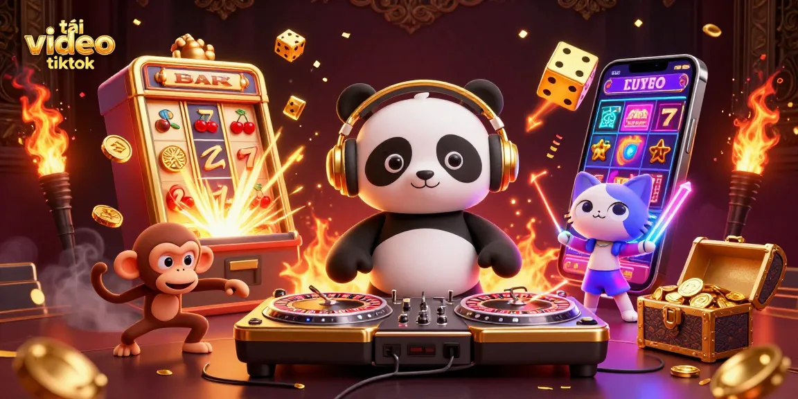 Download quality videos without watermark through tải video tiktok in a vibrant casino scene.