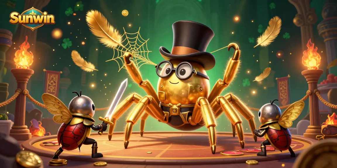 Experience Sunwin's thrilling casino adventures in this vibrant, animated 3D scene.