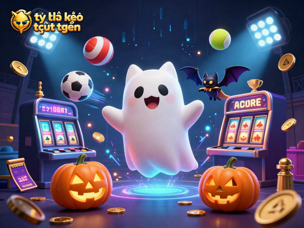 Engage with tỷ lệ kèo trực tuyến in an exciting, vibrant casino scene featuring playful characters and dynamic game elements.