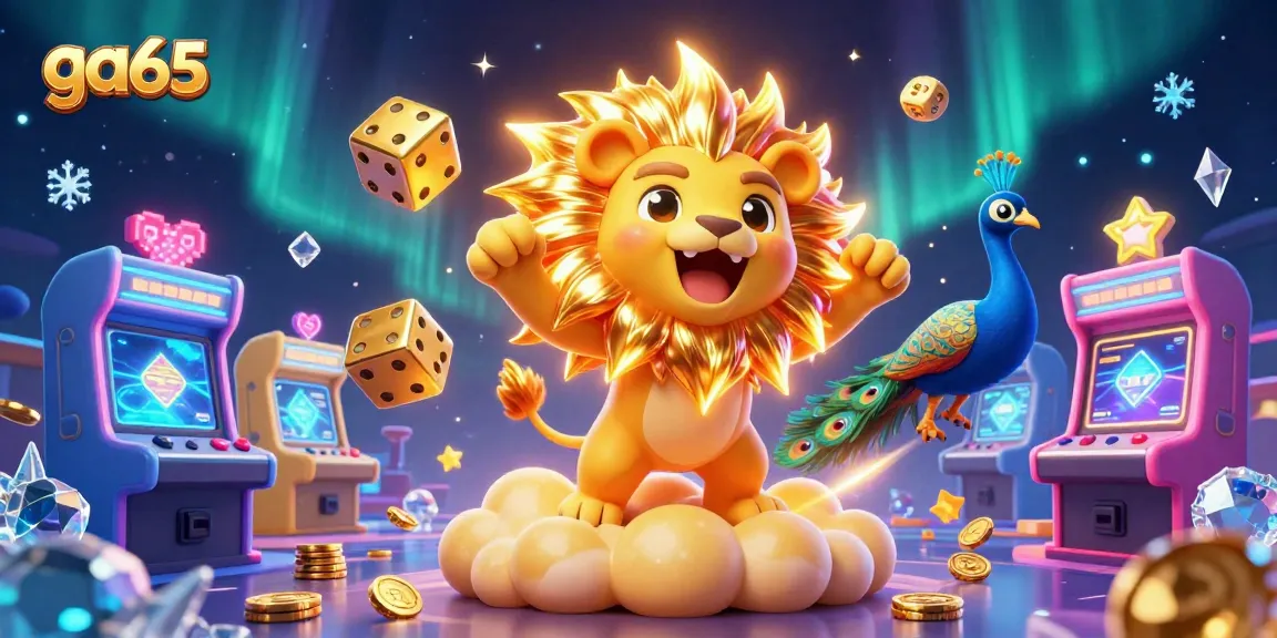 Experience thrilling matchups at ga65 with animated sun lion and dynamic gaming elements.