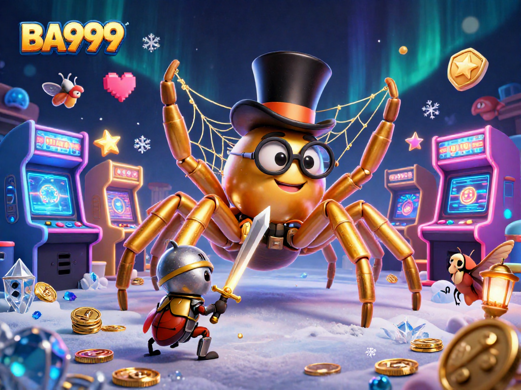 Experience the thrill of BA999 through vibrant gaming elements and whimsical characters!