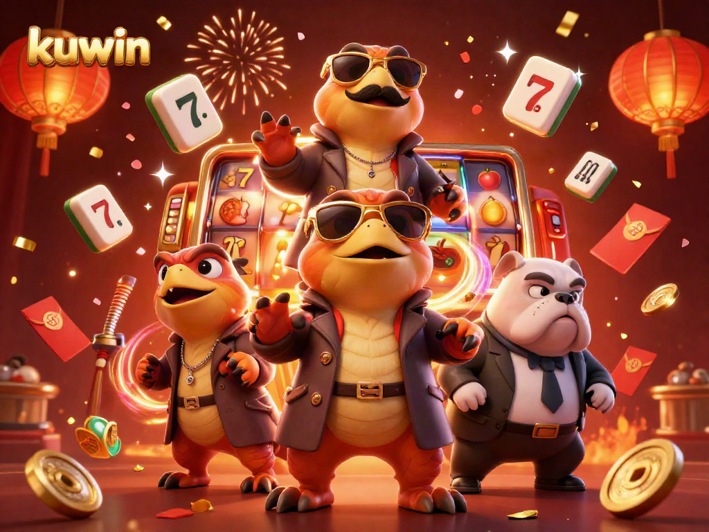 Kuwin players engaging with slot machines and enjoying the vibrant casino atmosphere