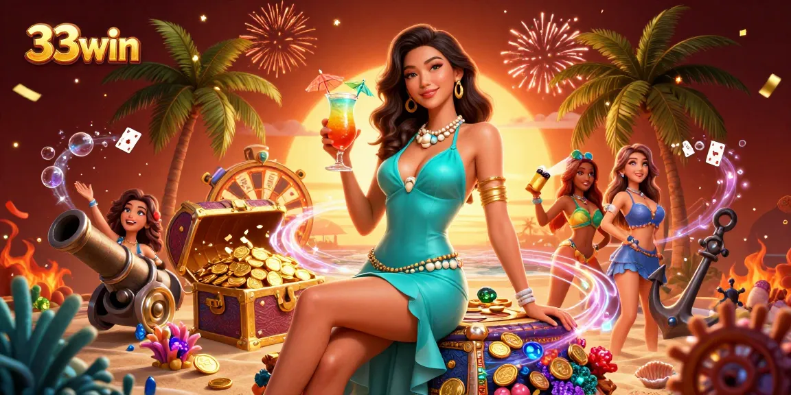 Experience exciting games at 33win, featuring vibrant casino elements and festive atmosphere.