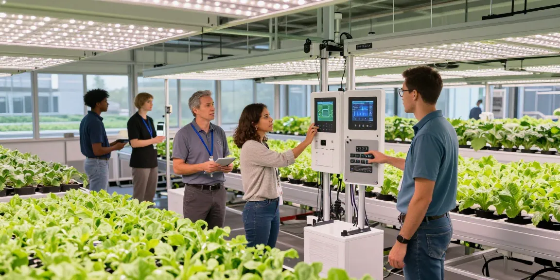 Cika4D indoor agriculture experts collaborating on advanced grow room design with LED lights and hydroponics.