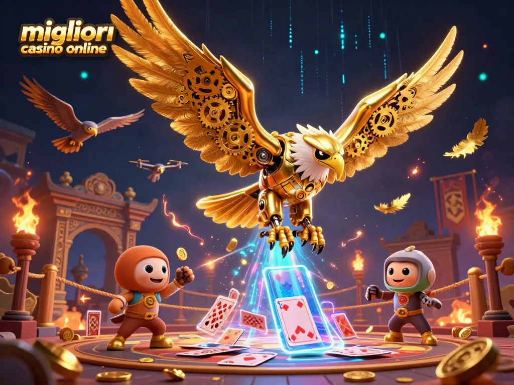 Scopri i migliori casino online attraverso questa vivace illustrazione 3D ricca di dettagli.