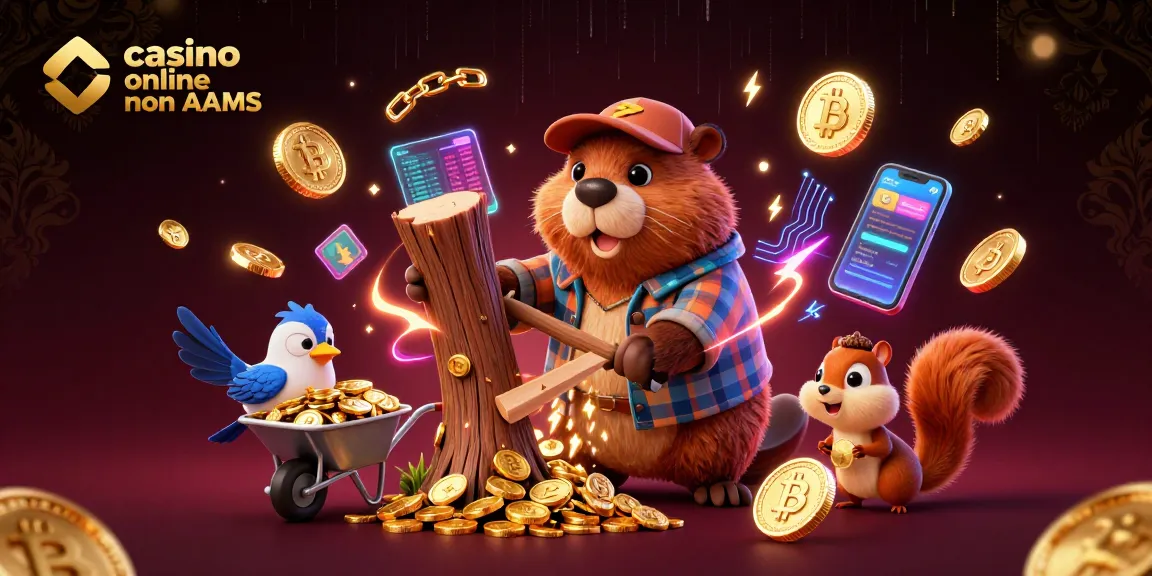 Gioca nei casino online non AAMS per vincere oro e ricchezze, circondato da monete di Bitcoin e Ethereum.