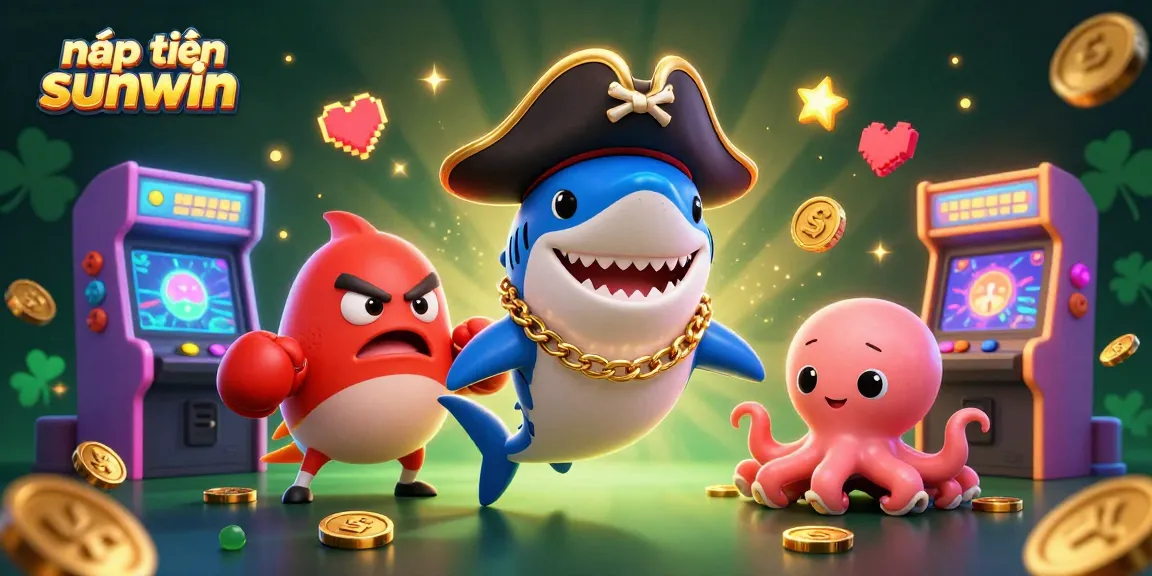 Engage in nạp tiền sunwin effortlessly with fun 3D casino characters, showcasing vibrant coins and gaming action.