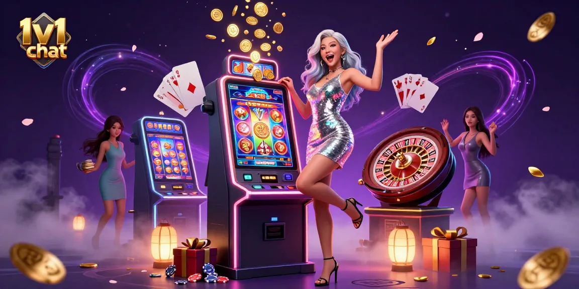 Engage in thrilling 1v1 chat while enjoying vibrant casino elements and dynamic interactions.