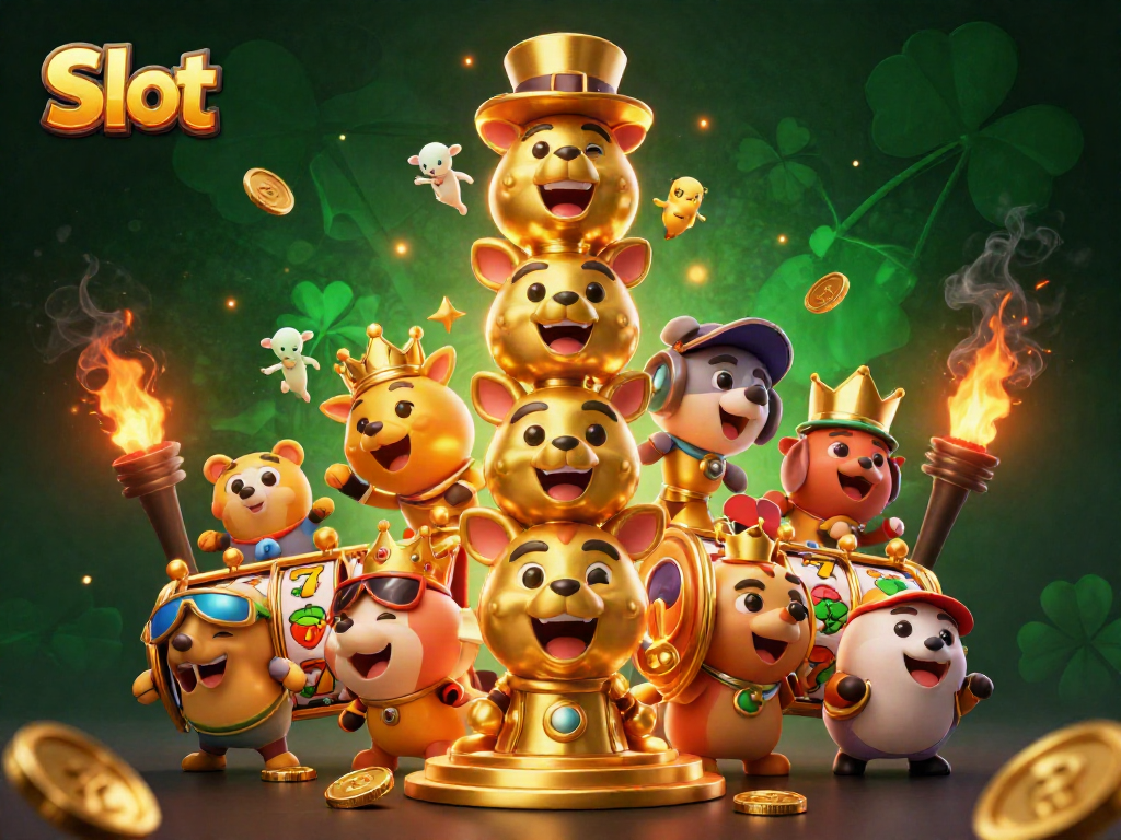 Spin Slot reels alongside a golden totem pole bursting with casino charm.