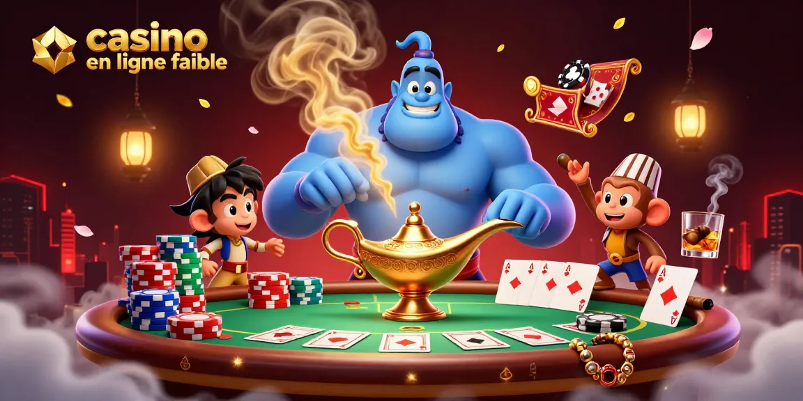 Découvrez le casino en ligne fiable avec des personnages de jeu et des éléments de poker.