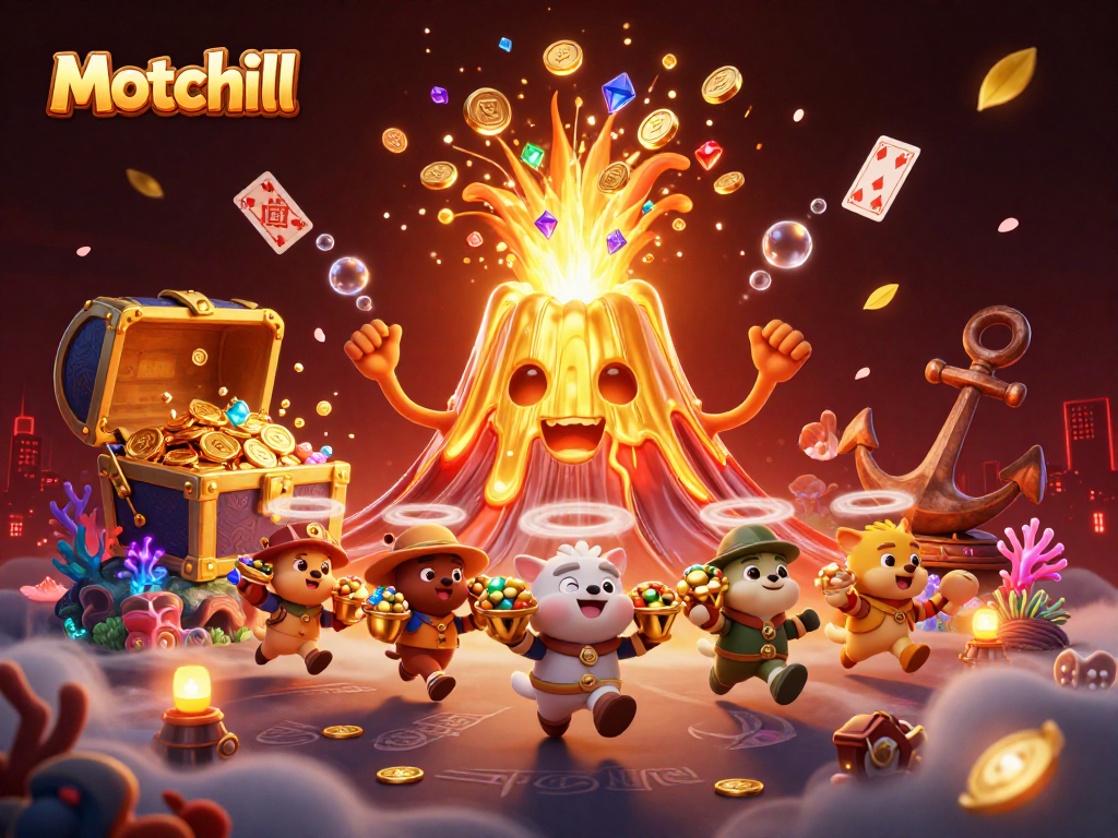 Engage with Motchill's thrilling casino adventure featuring golden treasures and playful creatures.