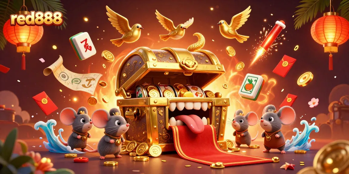 Experience thrilling gameplay with red888 featuring vibrant slot machines surrounded by colorful festival elements.