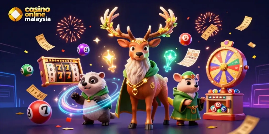Experience excitement at casino online malaysia with colorful lottery balls and engaging slot games.