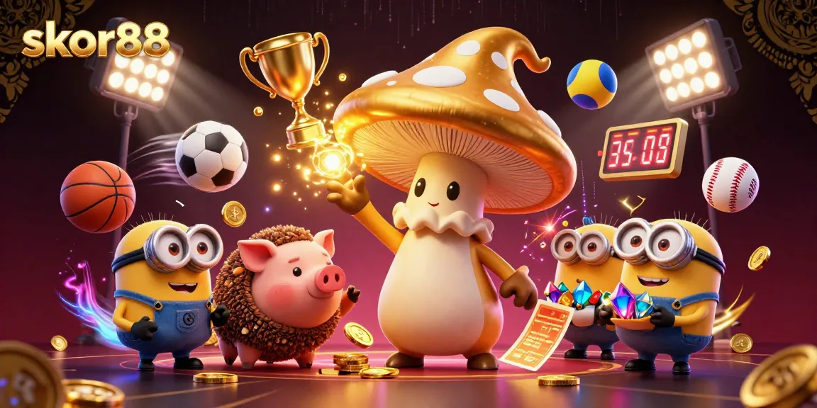 Experience thrilling sports betting action with skor88, witnessing golden wizardry and treasure amid dynamic gameplay.