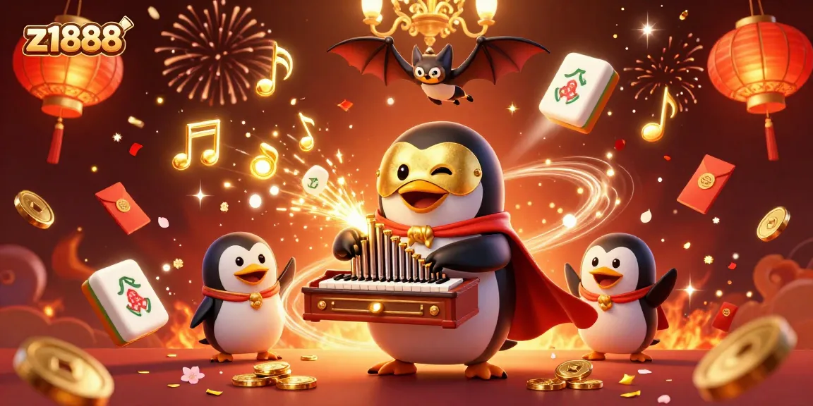 Experience thrilling gameplay at z1888 with a vibrant 3D casino themed illustration filled with excitement.