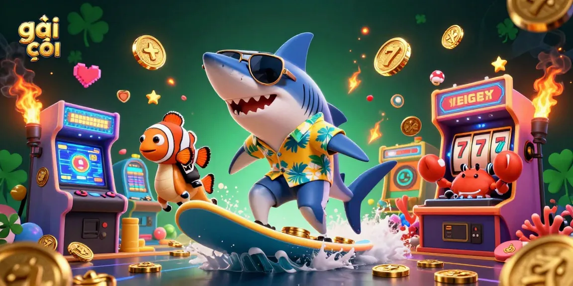 Engage with gái gọi in this lively 3D casino scene, blending fun gambling elements with colorful characters.
