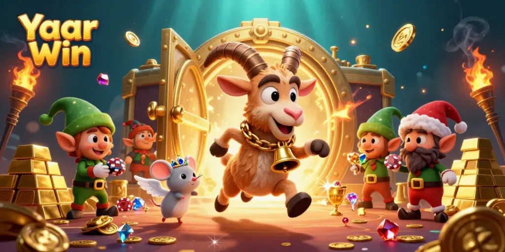 Experience the excitement of Yaar Win with a festive Krampus casino and playful characters.