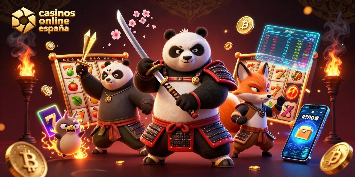 Experimenta la emoción en los casinos online España con un panda samurái y un zorro ninja.