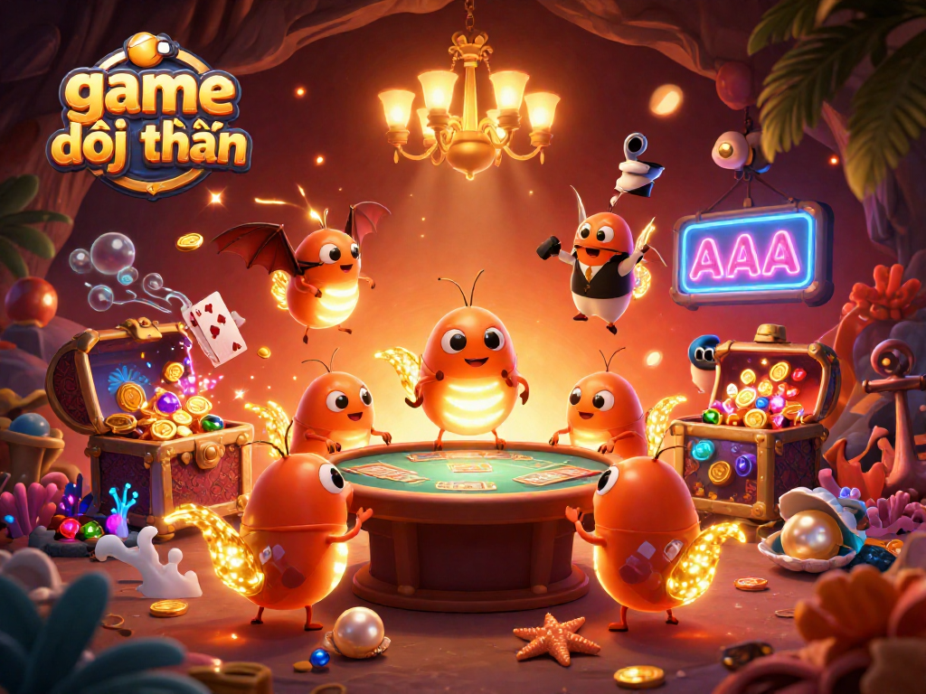 Win big with game đổi thưởng in this vibrant casino-themed underwater scene.