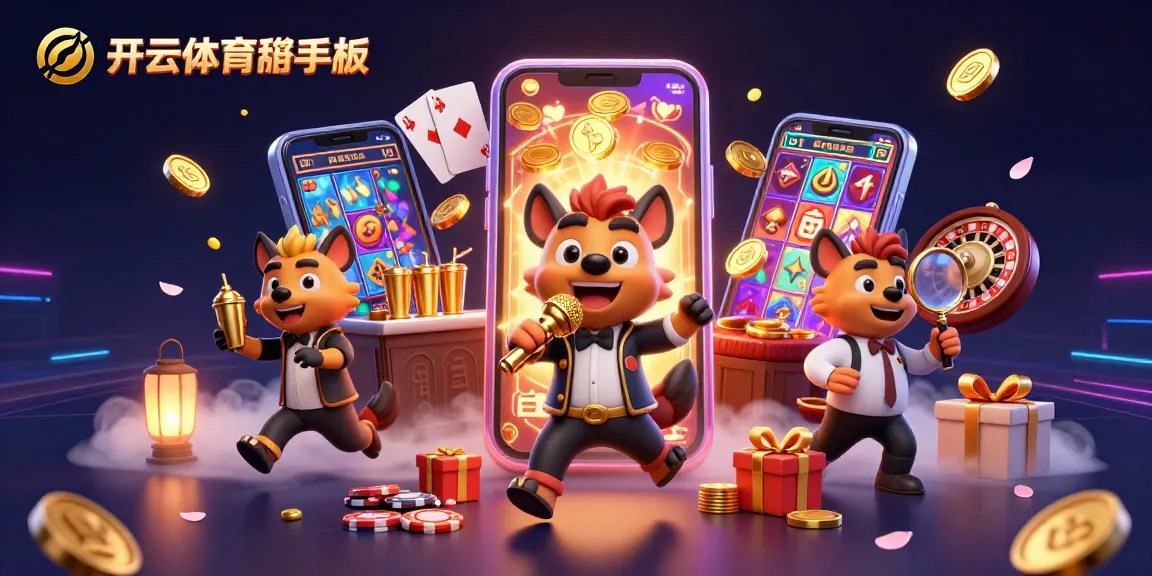 开云体育手机版展示一个丰富的娱乐场景，特色三只鬣狗在赌场中演出，为玩家带来乐趣和刺激。