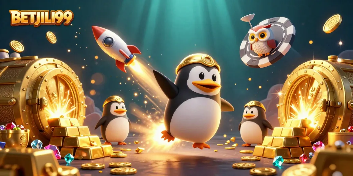 Experience thrilling wins at BETJILI99 with our golden penguin and jackpot adventure.