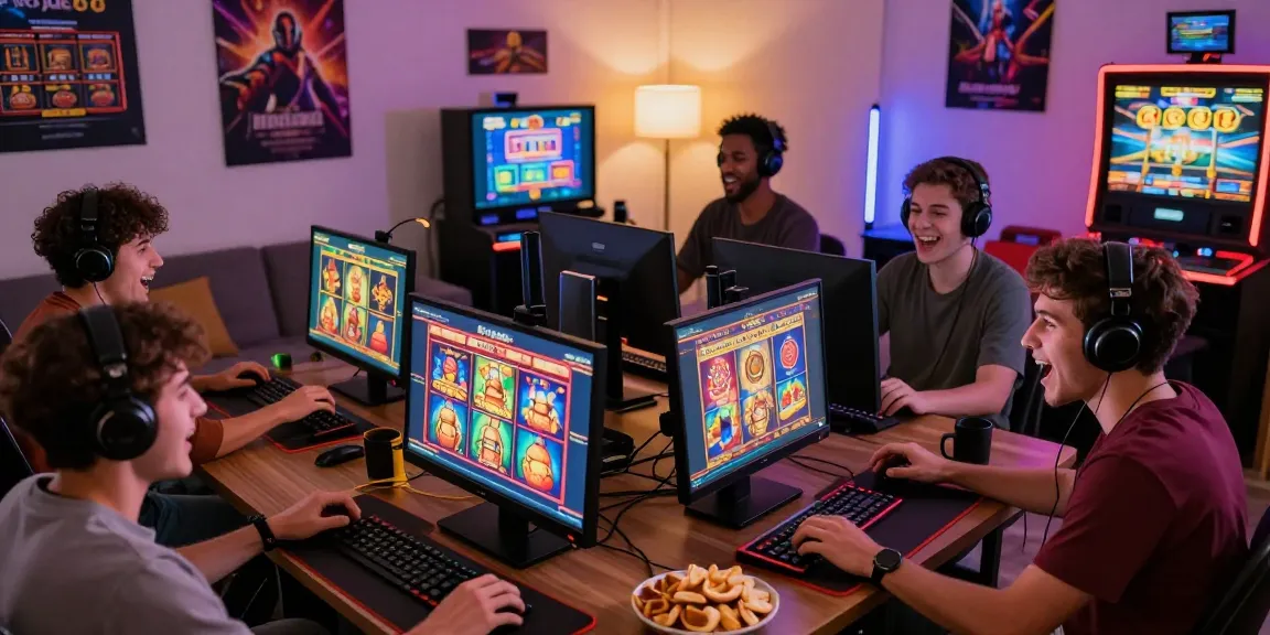 Players enjoying slot gacor games in a cozy environment, highlighting excitement and community.
