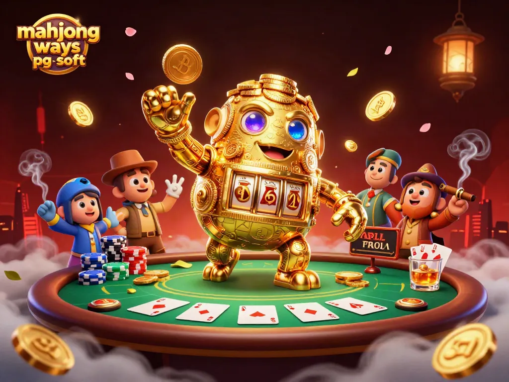 Experience win-rich gaming with Mahjong Ways PG Soft in an ultra-detailed casino illustration.