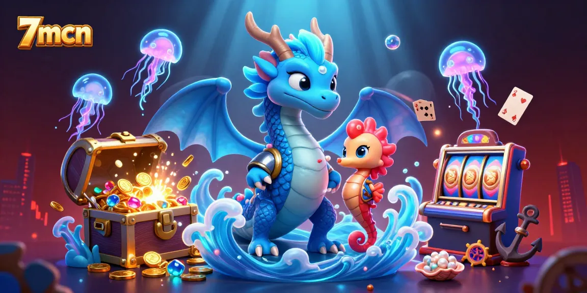 Experience thrilling gameplay with 7mcn’s dynamic casino scene featuring vibrant characters and elements.