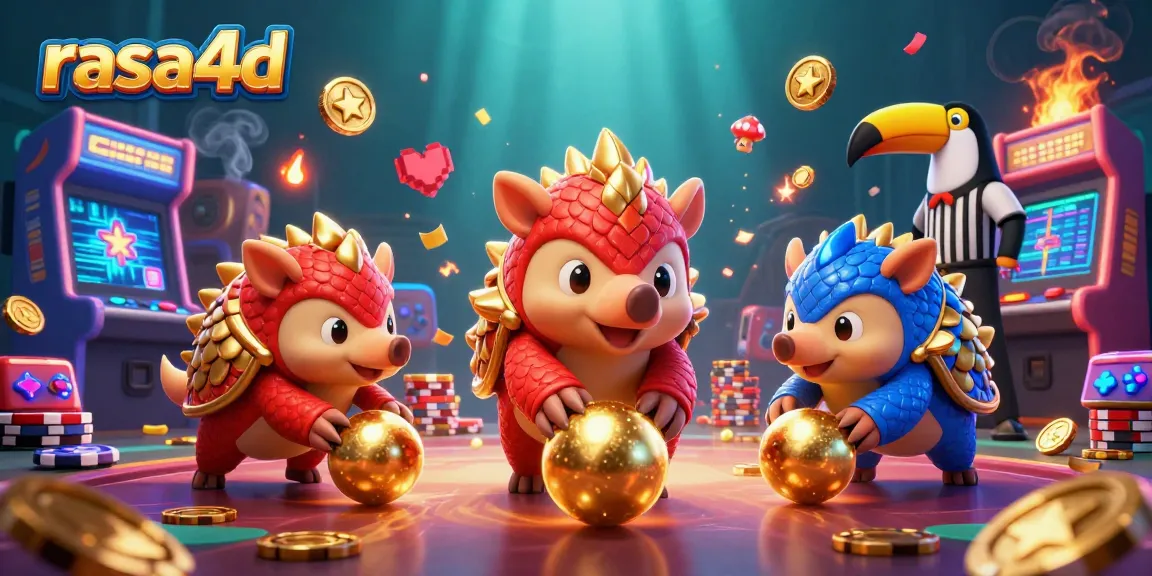 Rasa4d menghadirkan persaingan seru antara pangolin berarmor sambil menggelindingkan bola emas.