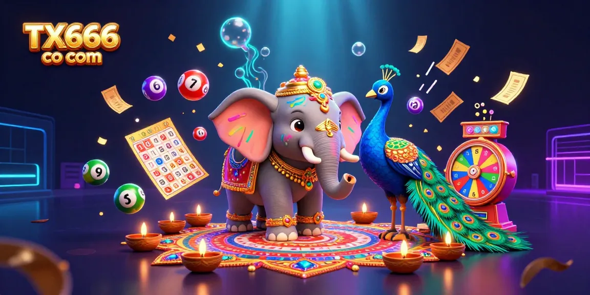 Engage with TX666 co com through a dynamic 3D casino scene featuring vibrant characters and lively game elements.