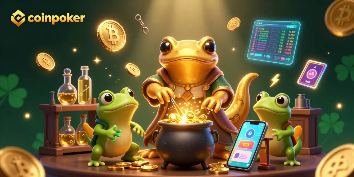 Découvrez les jeux captivants de CoinPoker dans une illustration 3D dynamique et colorée.