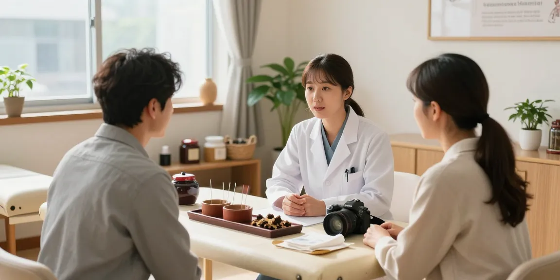 Expert consultation at 수원교통사고한의원, showcasing effective treatments for car accident aftereffects.