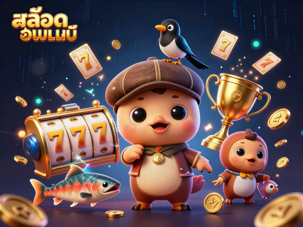 Engage with thrilling สล็อตออนไลน์ action featuring slot reels and lively animated characters.