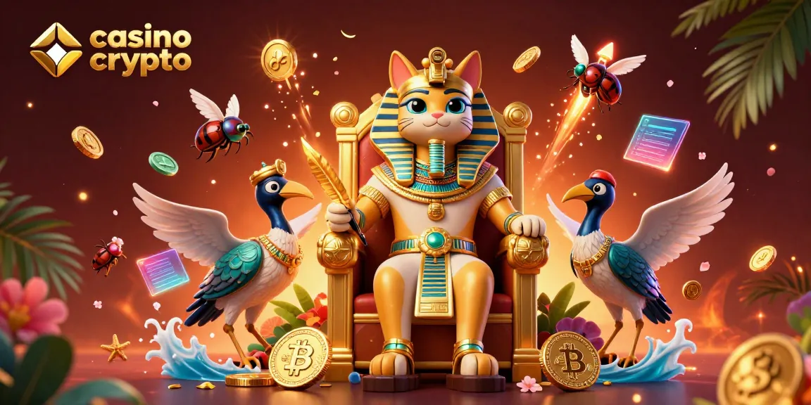 Giocare nei migliori casino crypto, divertendosi con monete Bitcoin in un'affascinante scena casinò.