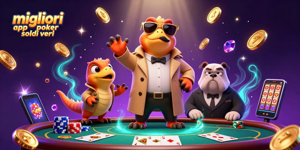 Scopri le migliori app poker soldi veri con questa vibrante scena di gioco mobile.