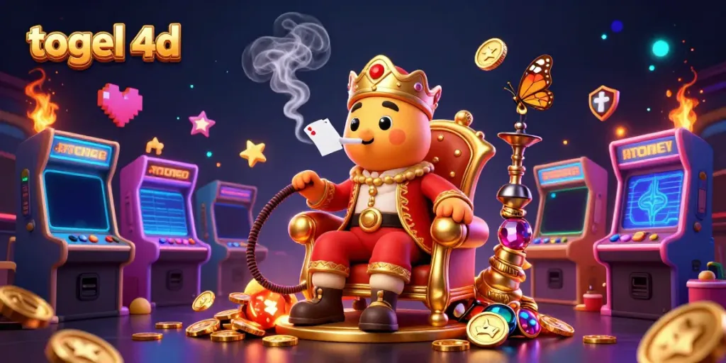 Engage with togel 4d in a vibrant, dynamic 3D casino scene featuring a whimsical caterpillar character.