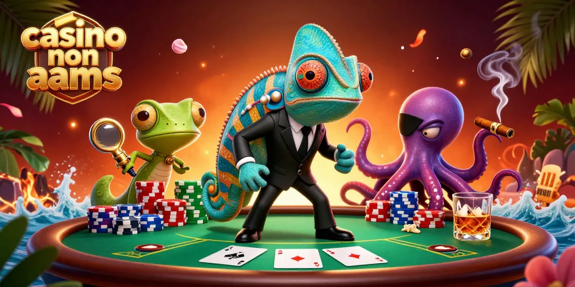 Vivi un'esperienza di gioco emozionante nei casinò non AAMS, con una scena di poker vivace, personaggi dinamici ed elementi ricchi.