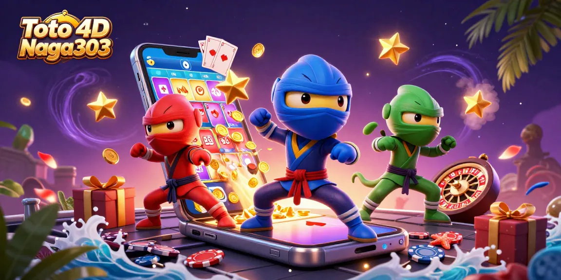 Toto 4D Naga303 - Engage in thrilling lottery action with chameleons and casino elements.