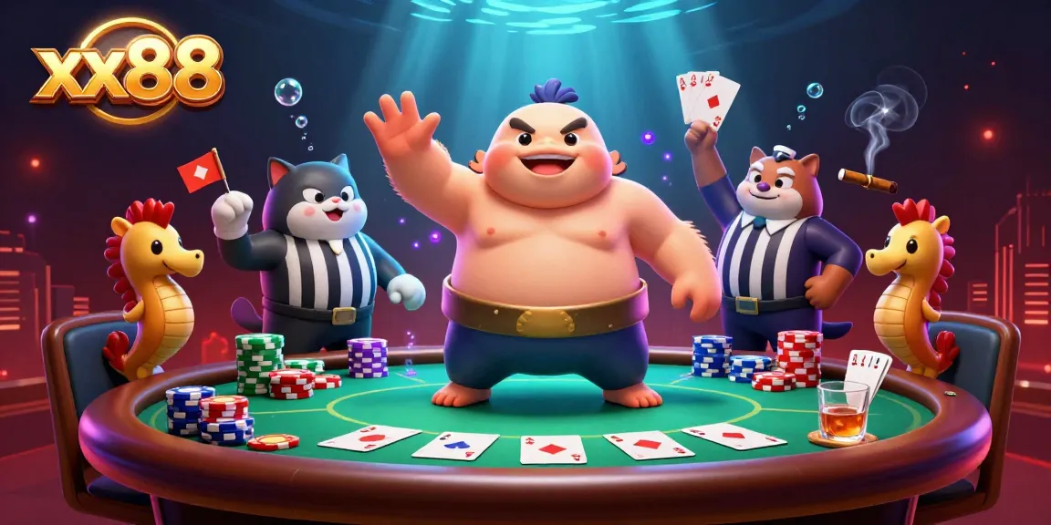 Experience thrilling action with the xx88 casino-themed underwater scene featuring the fugu and catfish.