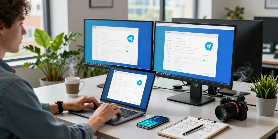 Engaging workspace showcasing 纸飞机中文版 on dual monitors with a modern office setup.
