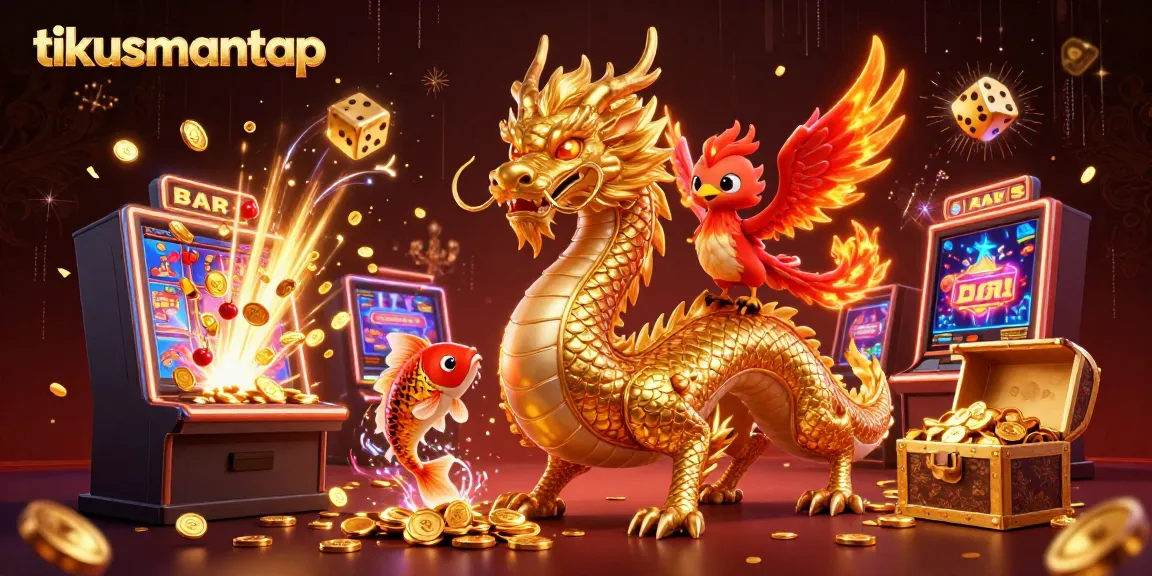 Experience the exhilarating world of tikusmantap with a vibrant 3D casino scene illustrating luck and excitement.