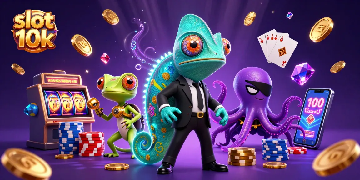 Engage in the thrilling world of slot 10k with vibrant characters and dazzling casino elements.