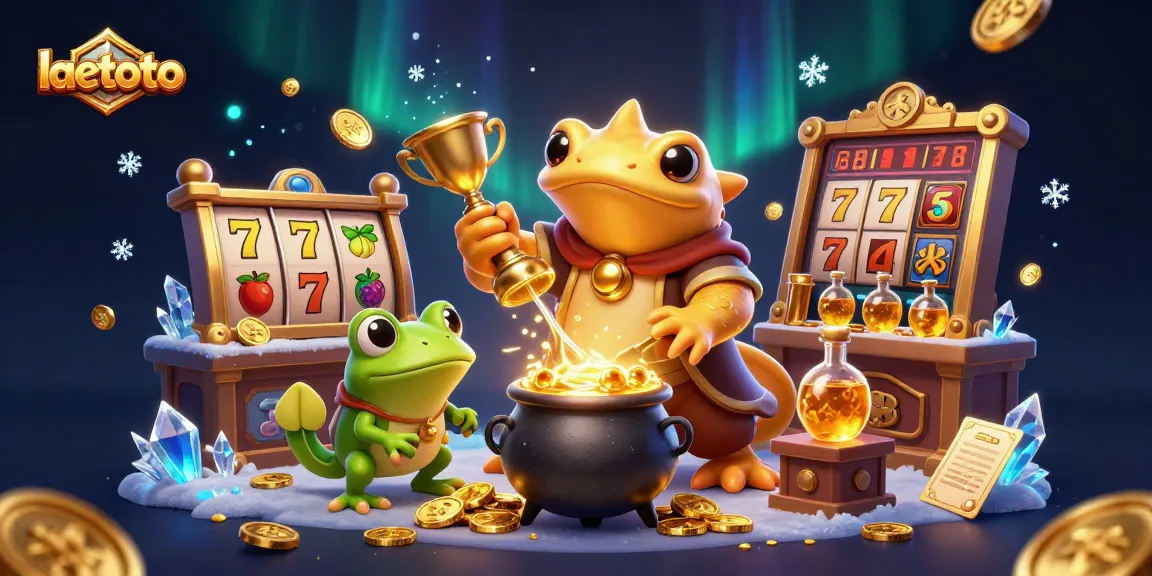 Engage with laetoto for thrilling gameplay featuring a golden salamander alchemist in a bustling casino.