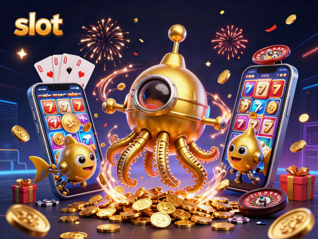 Menangkan slot dengan ilustrasi 3D kraken emas dan permainan kasino yang menakjubkan.