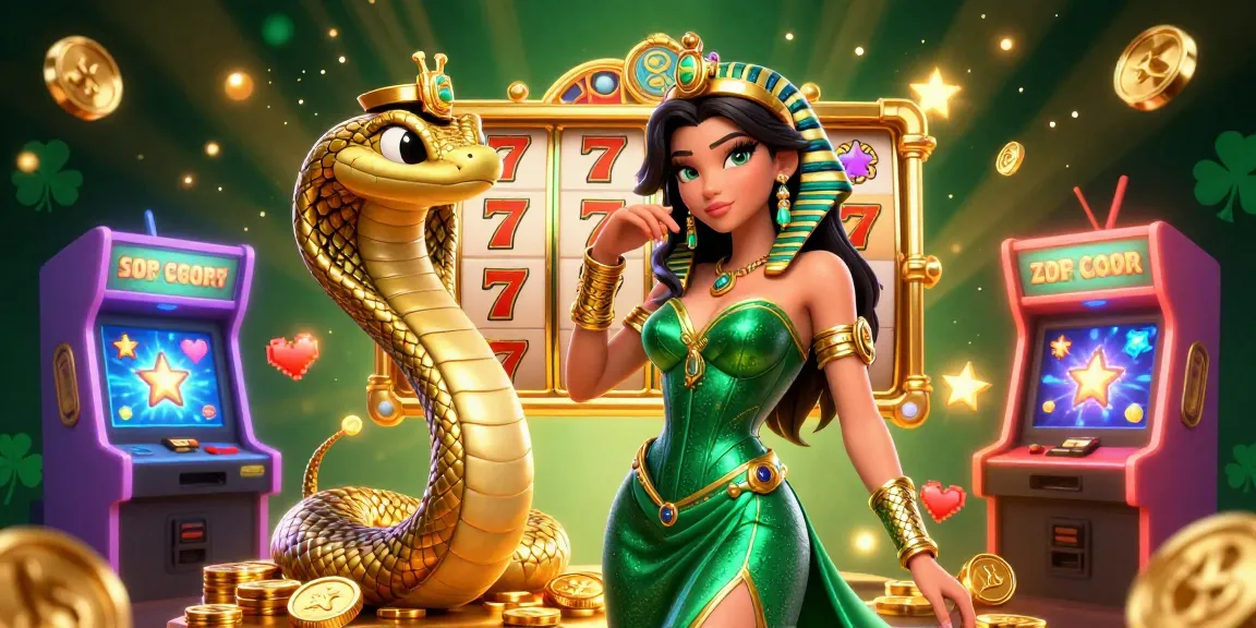 Experience thrilling gameplay with slot gampang menang interwin featuring vibrant slot machines and a glamorous character.