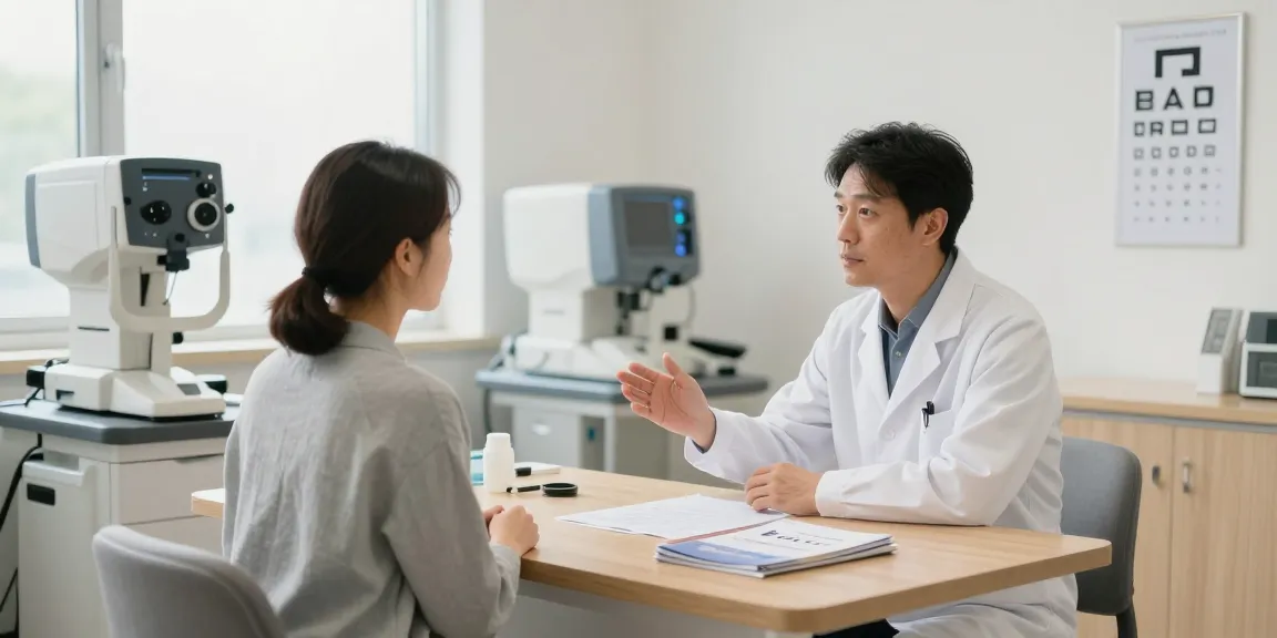 Engaging consultation at SNU Eye Clinic showcasing expert eye care and page link check.